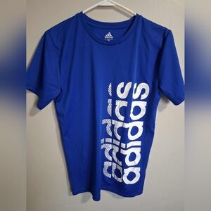 Adidas Royal Blue Tee with White 14-16